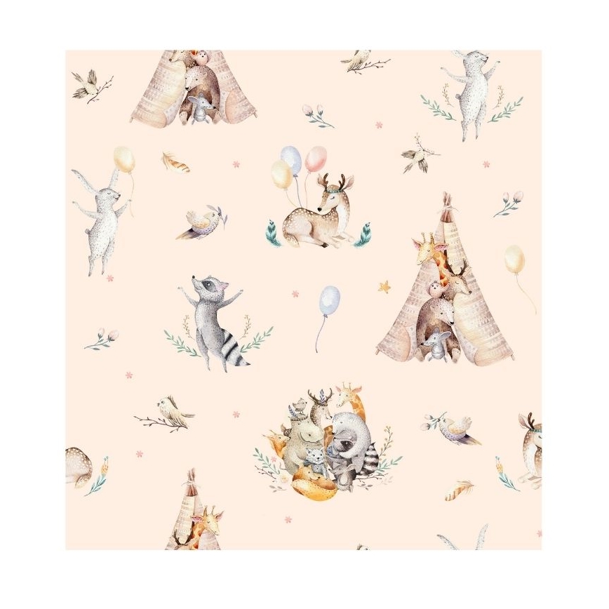 Dečiji luster KIDS ROOM 1xE27/60W/230V, prečnik 40 cm, motiv životinjica