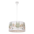 Dečiji luster KIDS ROOM 1xE27/60W/230V, prečnik 40 cm, sa motivom životinja
