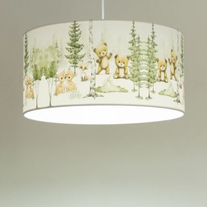 Dečiji luster KIDS ROOM 1xE27/60W/230V, prečnik 40 cm, sa motivom životinja