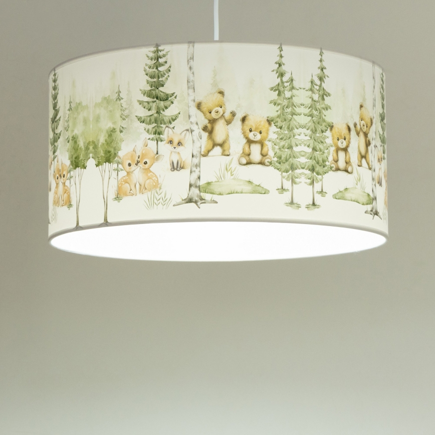 Dečiji luster KIDS ROOM 1xE27/60W/230V, prečnik 40 cm, sa motivom životinja