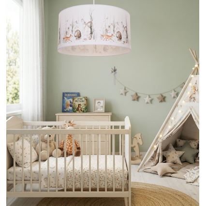 Dečiji luster KIDS ROOM 1xE27/60W/230V, prečnik 40 cm, sa motivom životinjica