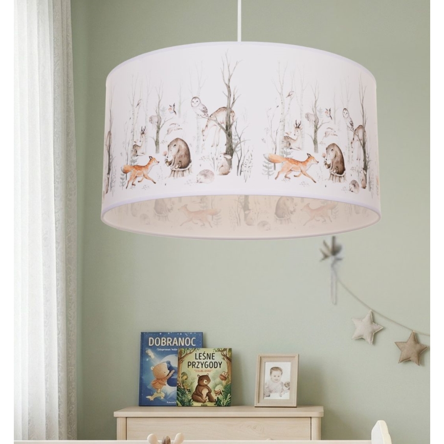 Dečiji luster KIDS ROOM 1xE27/60W/230V, prečnik 40 cm, sa motivom životinjica