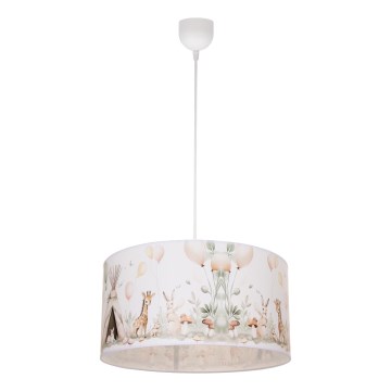 Dečiji luster KIDS ROOM 1xE27/60W/230V, prečnik 40 cm, sa motivom životinjica