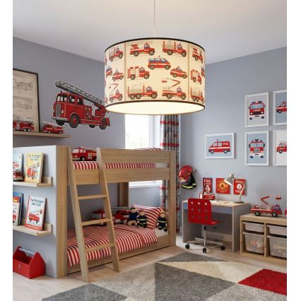 Dečiji luster KIDS ROOM 1xE27/60W/230V, prečnik 40 cm, vatrogasci