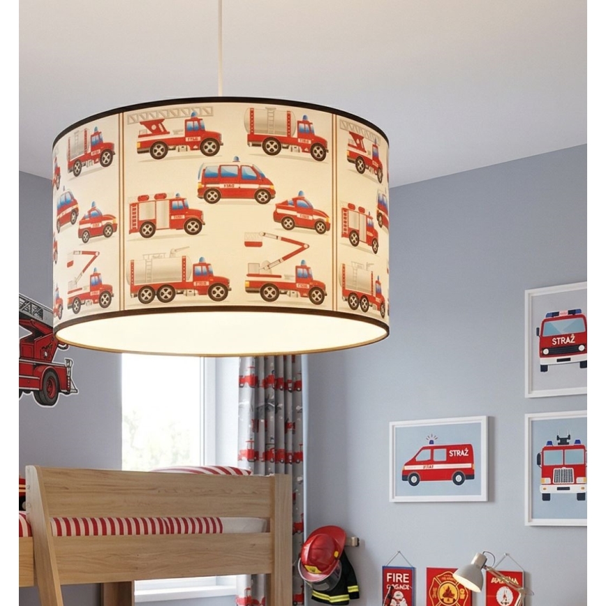 Dečiji luster KIDS ROOM 1xE27/60W/230V, prečnik 40 cm, vatrogasci