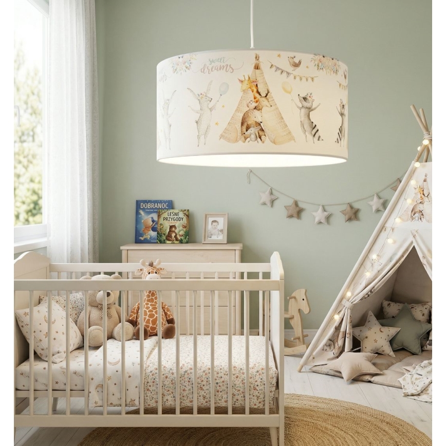 Dečiji luster KIDS ROOM 1xE27/60W/230V prečnik 40 cm životinjice