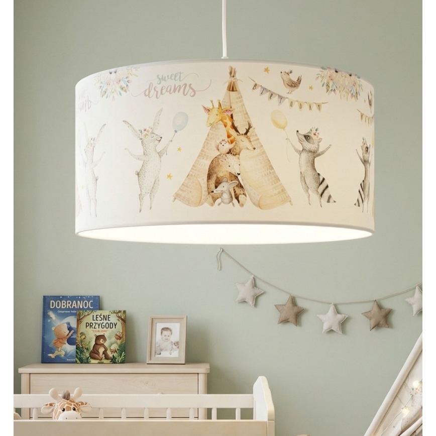 Dečiji luster KIDS ROOM 1xE27/60W/230V prečnik 40 cm životinjice