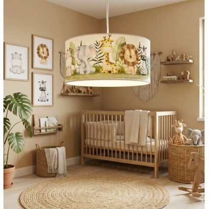 Dečiji luster KIDS ROOM 1xE27/60W/230V Ø 40 cm džungla