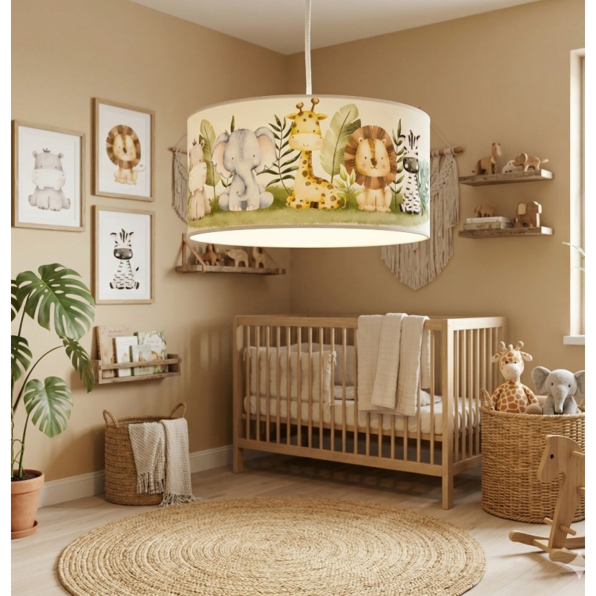 Dečiji luster KIDS ROOM 1xE27/60W/230V Ø 40 cm džungla