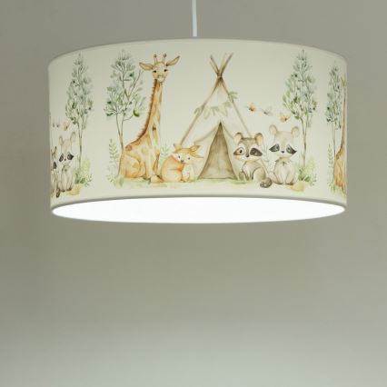Dečiji luster KIDS ROOM 1xE27/60W/230V Ø 40 cm sa motivom životinja