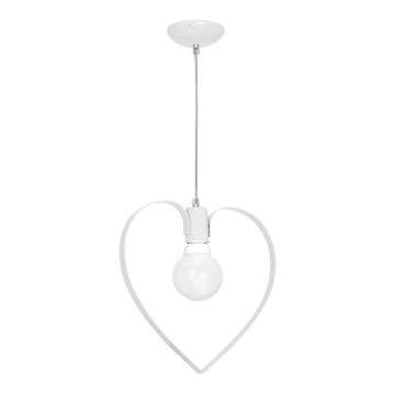 Dečiji luster LOVE 1xE27/60W/230V beo