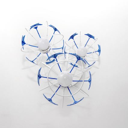 Dečiji luster na sajli STARS 3xE27/15W/230V plava/bela