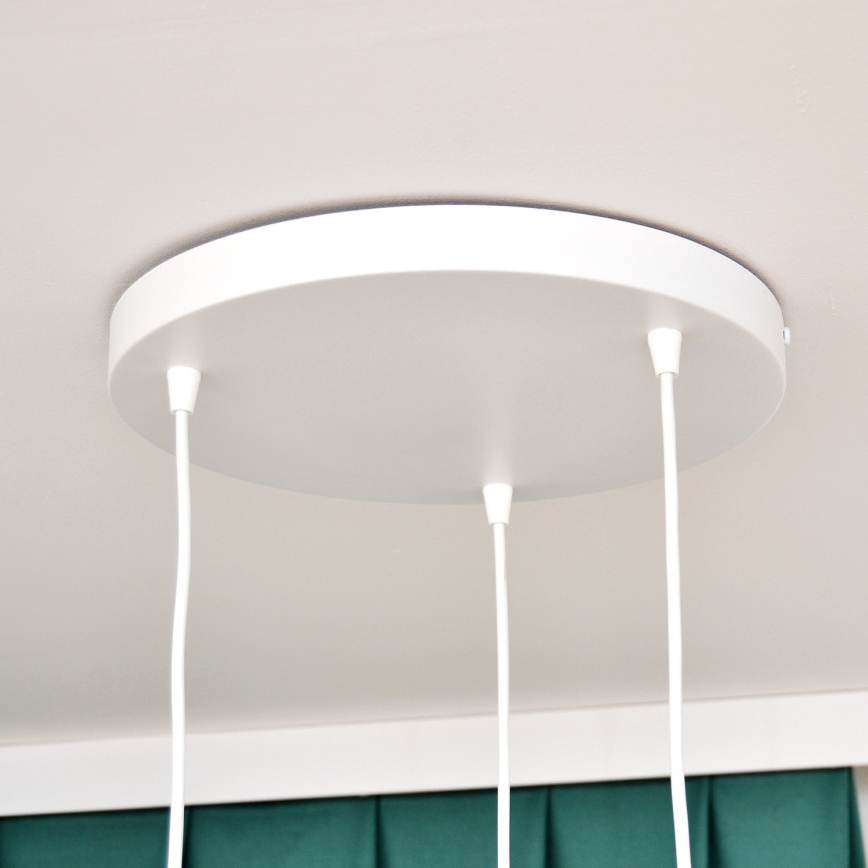 Dečiji luster na sajli STARS 3xE27/15W/230V ružičasta/bela