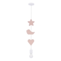 Dečiji luster na sajli TRIO 1xE27/20W/230V roze/bela