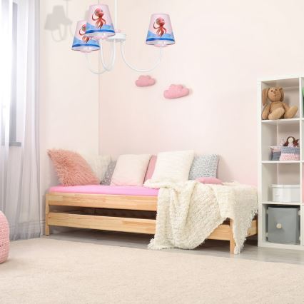 Dečiji luster na šipci OCTOPUS 3xE14/40W/230V