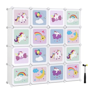 Dečiji modularni ormarić sa kutijama za odlaganje ANET, raznobojan