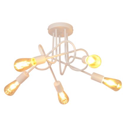 Dečiji plafonski luster OXFORD 5xE27/15W/230V beo