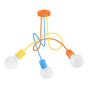 Dečiji plafonski luster TANGO 3xE27/15W/230V višebojan