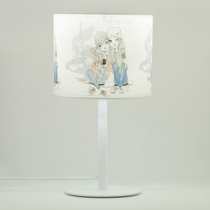 Dečja stona lampa GIRLS VIBES 1xE27/60W/230V, prečnik 18 cm, Paris