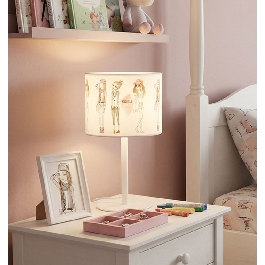 Dečja stona lampa GIRLS VIBES 1xE27/60W/230V, Ø 18 cm, za devojčice
