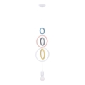 Dečji luster na sajli HOOPS 1xE27/20W/230V, prečnika 19 cm, šaren