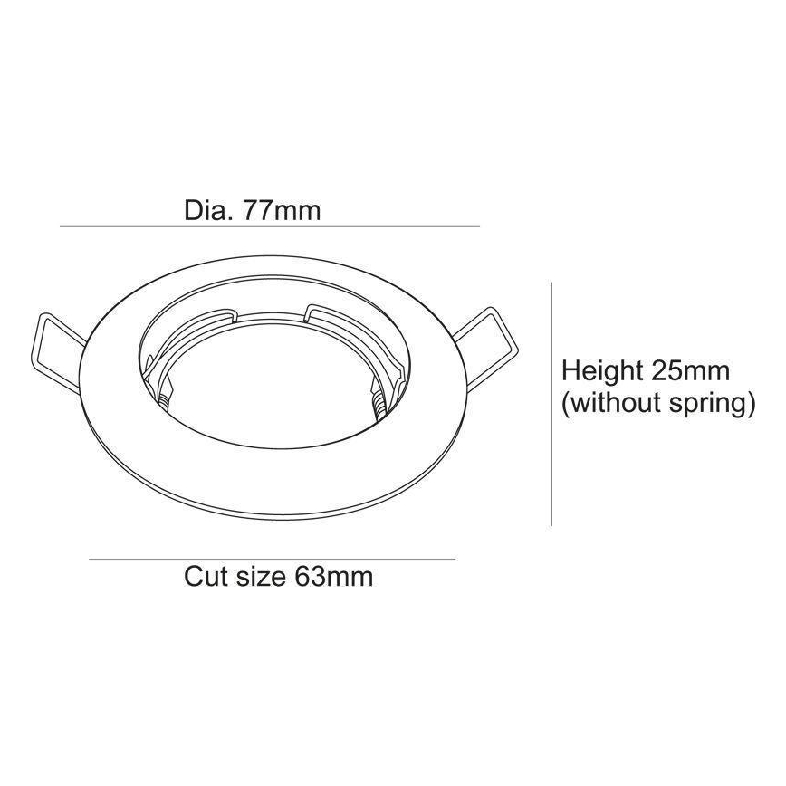 Deko-Light 120017 - Ugradno svetilo RUND 1xGU5,3-MR16/35W/12V belo