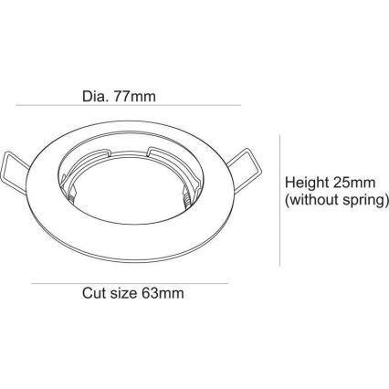 Deko-Light 120018 - Ugradno svetlo RUND 1xGU5,3-MR16/35W/12V sjajni hrom
