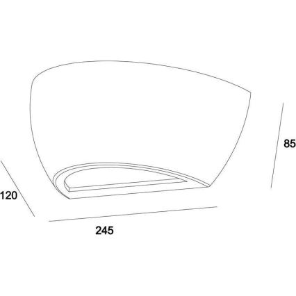 Deko-Light 341179 - Zidna svetiljka NETITO 1xE14/25W/230V beton