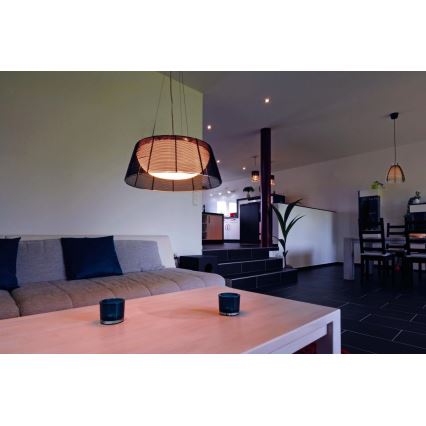 Deko-Light 342032 - Luster na sajli FILO 3xE27/60W/230V Ø 39 cm crna