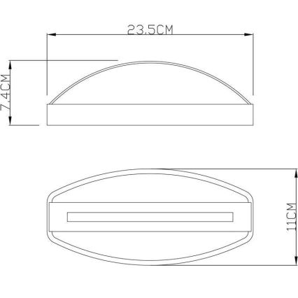 Deko-Light 731093 - LED spoljašnje zidno svetlo ERIDANI LED/13W/230V IP44 antracit