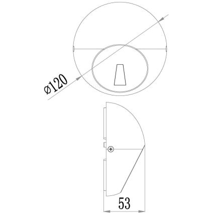 Deko-Light 731111 - LED spoljašnje zidno svetlo AQUILAE LED/3,5W/230V IP65 antracit