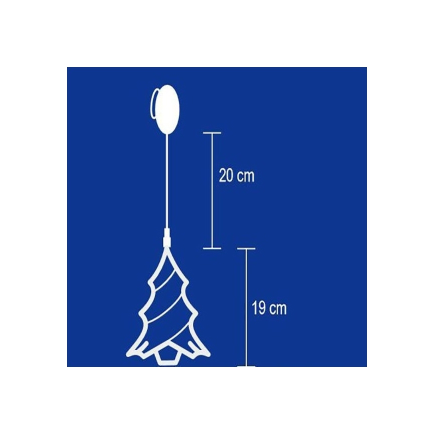 Dekoracija za prozor, 8 LED, napajanje 3× AA