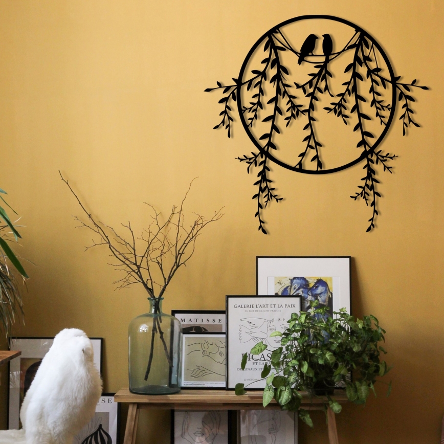 Dekoracija za zid 45x44 cm, metalne grane