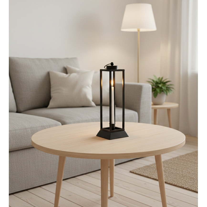 Dekorativna lanterna HALL 34 cm crna
