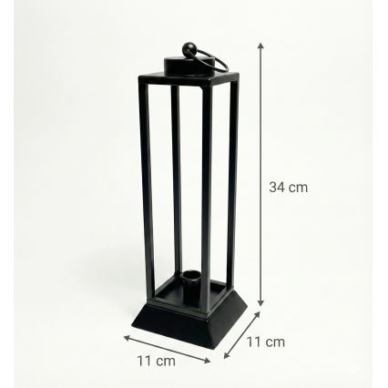 Dekorativna lanterna HALL 34 cm crna
