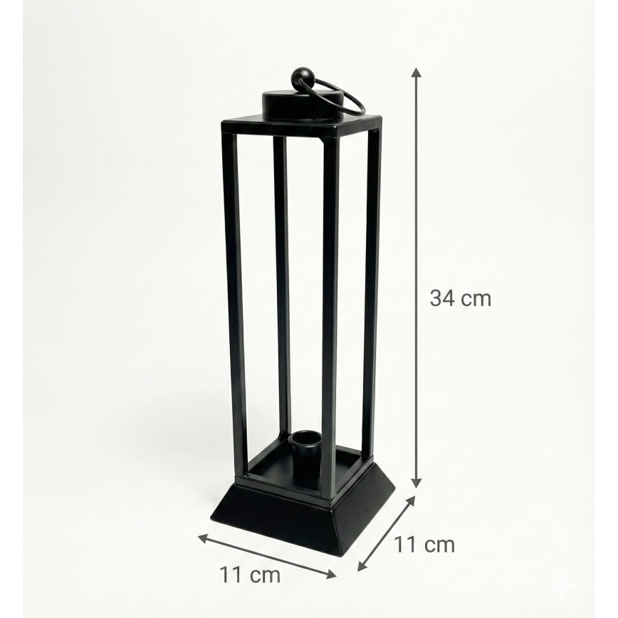 Dekorativna lanterna HALL 34 cm crna