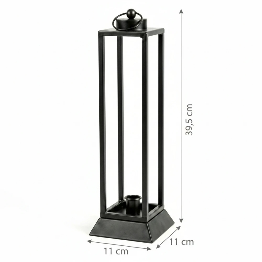 Dekorativna lanterna HALL 39,5 cm crna
