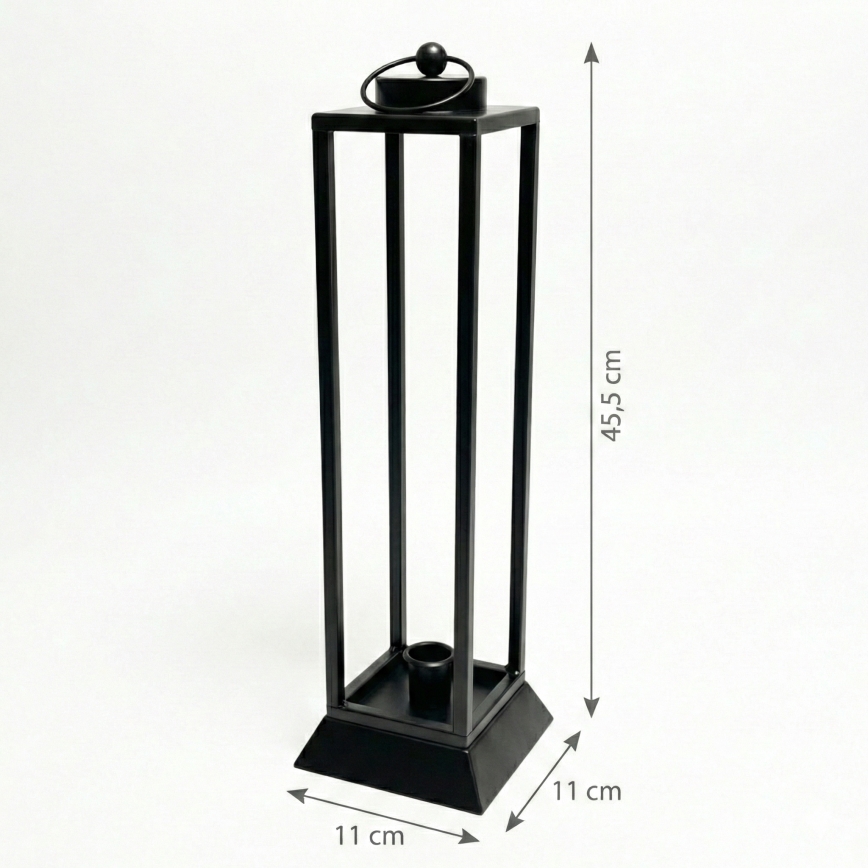 Dekorativna lanterna HALL 45,5 cm crna