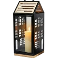 Dekorativna lanterna HOME 34,5 cm crna/bež