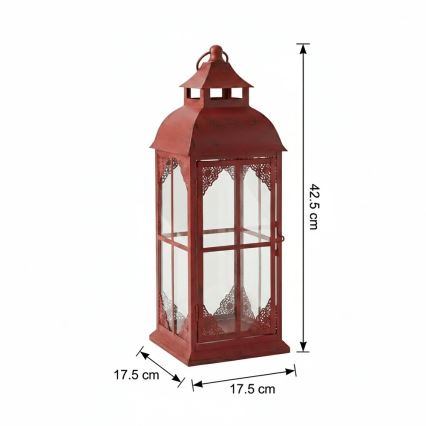 Dekorativna lanterna REDY 42 cm crvena