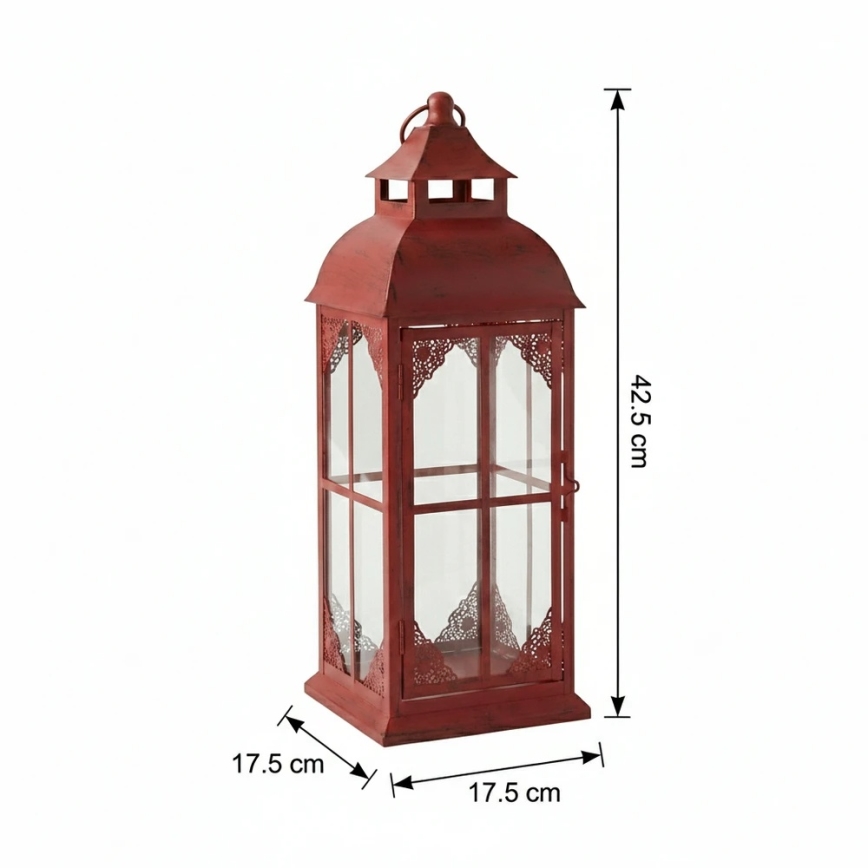 Dekorativna lanterna REDY 42 cm crvena