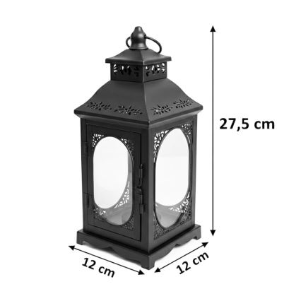 Dekorativna lanterna ROSEHILL, 27,5 cm, crna