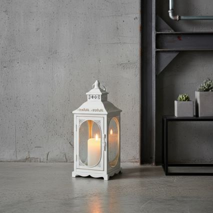 Dekorativna lanterna ROSEHILL 40 cm bela