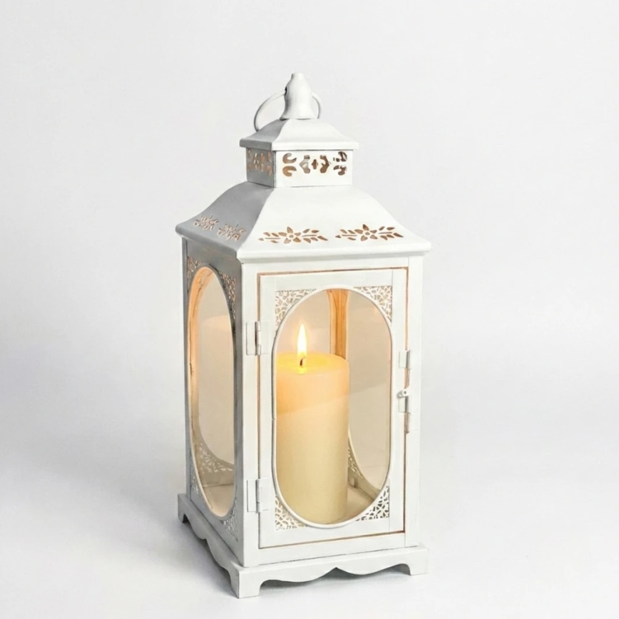 Dekorativna lanterna ROSEHILL 40 cm bela