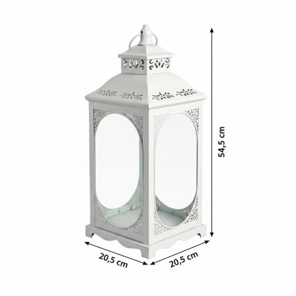 Dekorativna lanterna ROSEHILL 54,5 cm bela