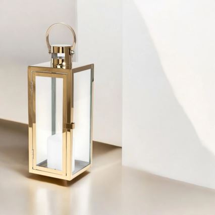 Dekorativna lanterna TOWER 29 cm zlatna