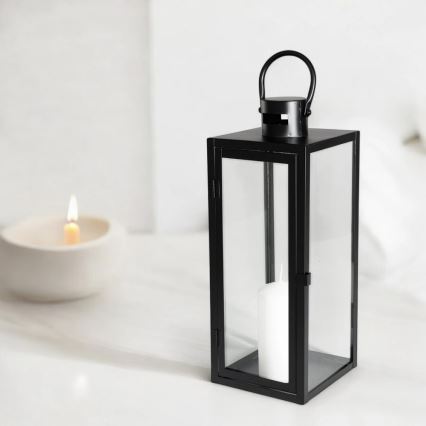 Dekorativna lanterna TOWER, visine 63 cm, crna