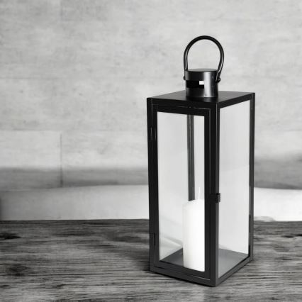 Dekorativna lanterna TOWER, visine 63 cm, crna