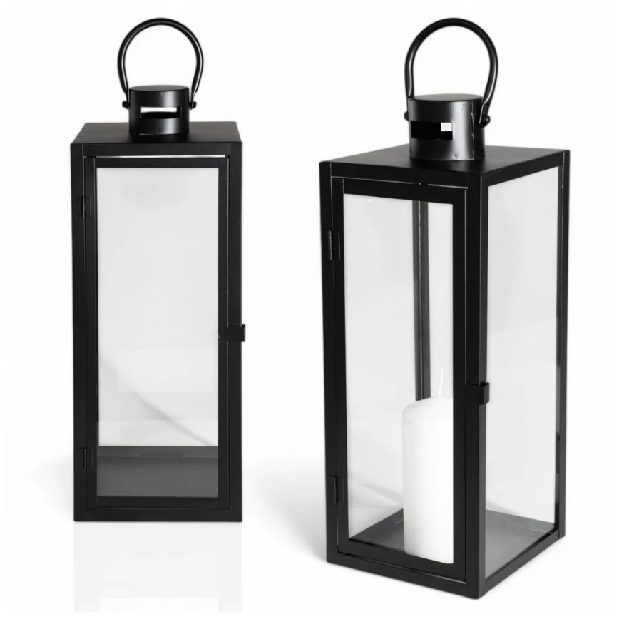 Dekorativna lanterna TOWER, visine 63 cm, crna