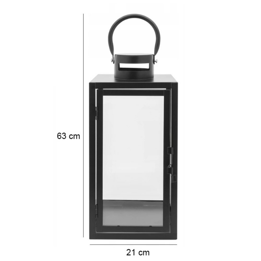 Dekorativna lanterna TOWER, visine 63 cm, crna